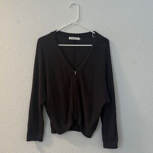 Knit Zip-Up Cardigan